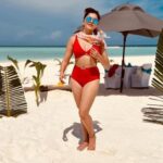 Rubina Dilaik turns up the heat in a sultry red bikini in Maldives