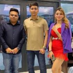 Urvashi Rautela Amit Shah’s son Jay Shah & Yashraj Rautela posing together at Asia Cup 2022 Urvashi Rautela Amit Shah’s son Jay Shah & Yashraj Rautela happily posing together at Asia Cup 2022 Ind vs Pak match